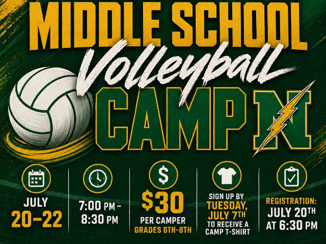 Northmont Youth Volleyball Camp for Boys and Girls
