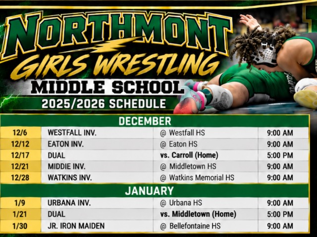 Middle School Girls Wrestling Schedule 
