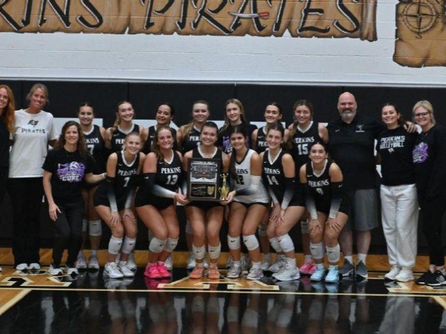 Perkins Volleyball Sweeps Columbian, Clinches Share of NOC Title