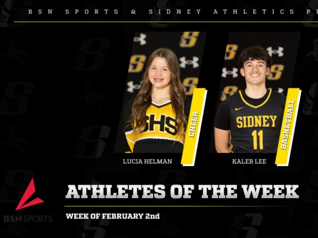 BSN SPORTS  & SIDNEY ATHLETICS PRESENTS- ATHLETES OF THE WEEK 