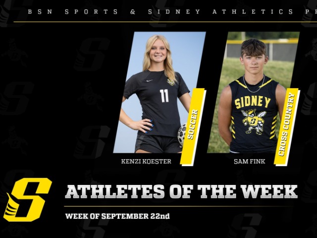 BSN SPORTS  & SIDNEY ATHLETICS PRESENTS- ATHLETES OF THE WEEK 