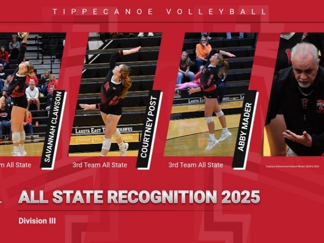 Tippecanoe Volleyball receives All State Recognitions