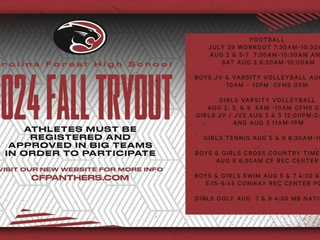 2024 Fall Sports Tryouts 