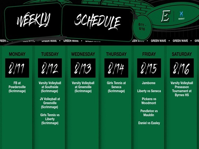 Green Wave week ahead 8/11 - 8/16