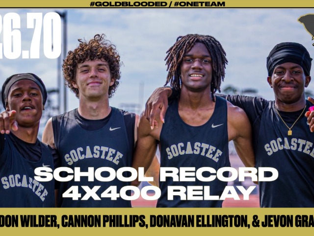 4X400 Team Breaks School Record at AAAAA D2 Meet