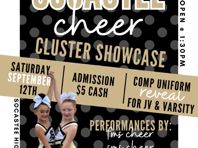 Socastee Cheer Cluster Showcase! 9/12 @ 2:00