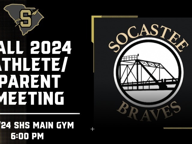 Fall Athlete/Parent Night August 14 6:00 Main Gym