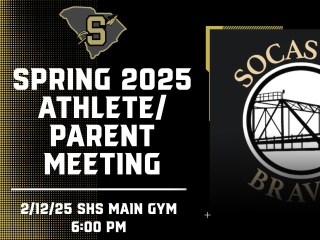 Spring 2025 Athletic Parent Meeting Wednesday Feb 12 6:00 Main Gym