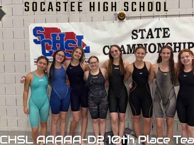 Lady Braves Swimmer Finish 10th at SCHSL AAAAA-D2 Meet