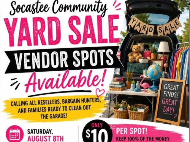 Socastee Community Yard Sale Fundraiser for Braves Cheer!