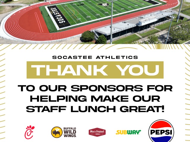 Thank you Sponsors for Today's Athletic Staff Holiday Lunch 