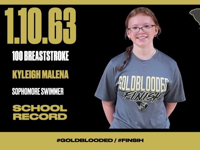 Kyleigh Malena breaks School Record in 100 Breaststroke