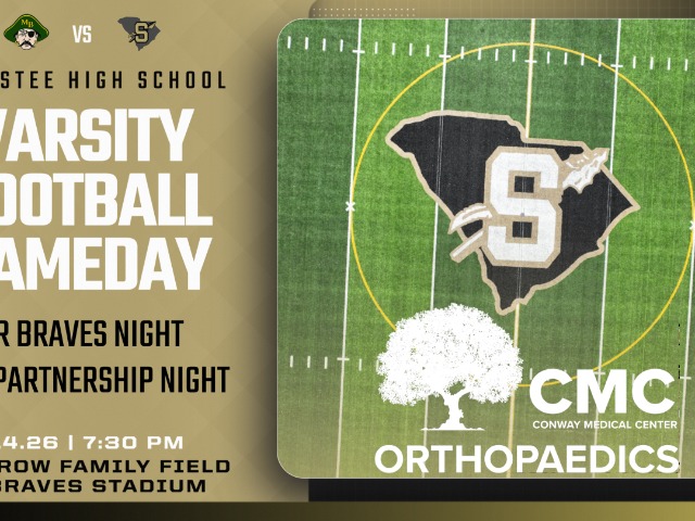 Varsity Football vs Myrtle Beach 9/4 7:30 - Jr Braves & CMC Night
