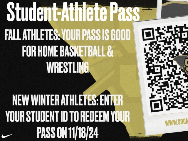 Student-Athlete Passes Ready on 11/18