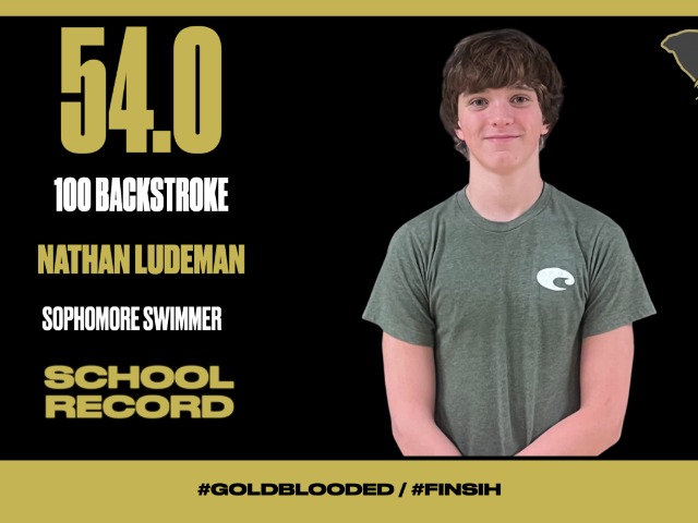 Nathan Ludeman breaks School Record in 100 Backstroke