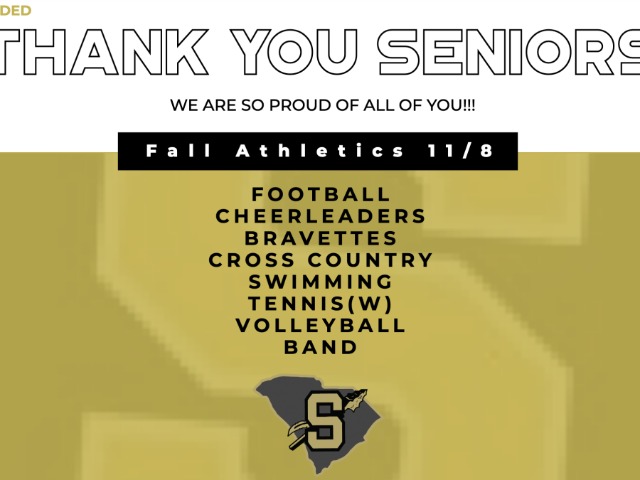 Fall Senior Night 11/8 