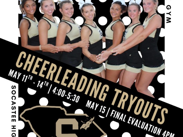 Socastee Cluster Cheerleading Tryouts May 11-15