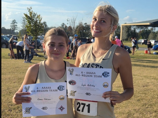 Emma Johnson & Layla Holladay earn All Region Cross Country honors