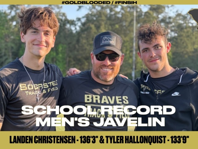 Two Braves Break Men's Javelin Record at St James Meet