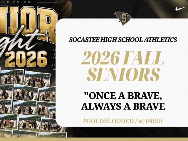 Socastee Athletics Honors Fall 2026 Senior Student Athletes & Band Members