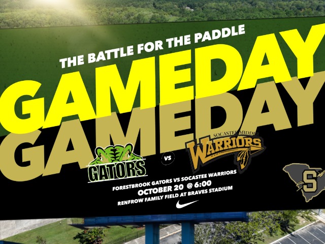 The Annual Battle for the Paddle is Tuesday 10/20