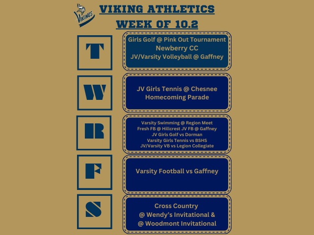 SHS Athletics - Week of 10.2