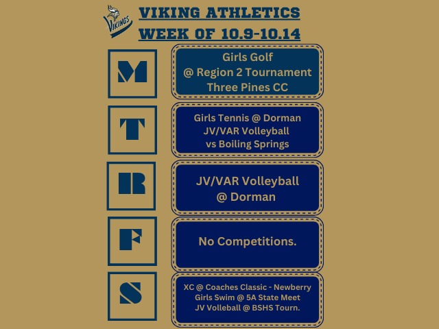 SHS Athletics - Week of 10.9 - 10.14