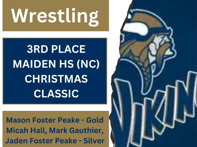 SHS Vikings Wrestling - 3rd Place at Maiden Christmas Classic