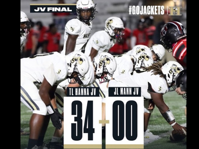 JV Football Blanks JL Mann JV 34-0
