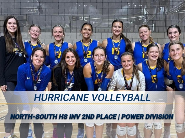  Lady Hurricanes Volleyball North-South HS Invitational 2nd Place 