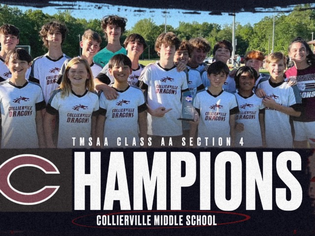 Collierville Middle Boys' Soccer Wins the 2023 TMSAA Sectional Championship
