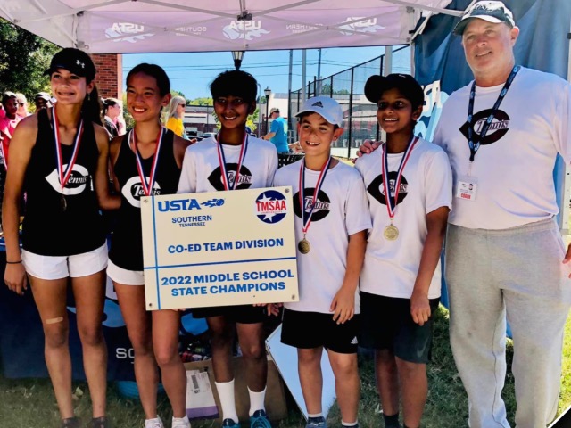 DRAGONS MIDDLE SCHOOL TENNIS WINS STATE CHAMPIONSHIPS