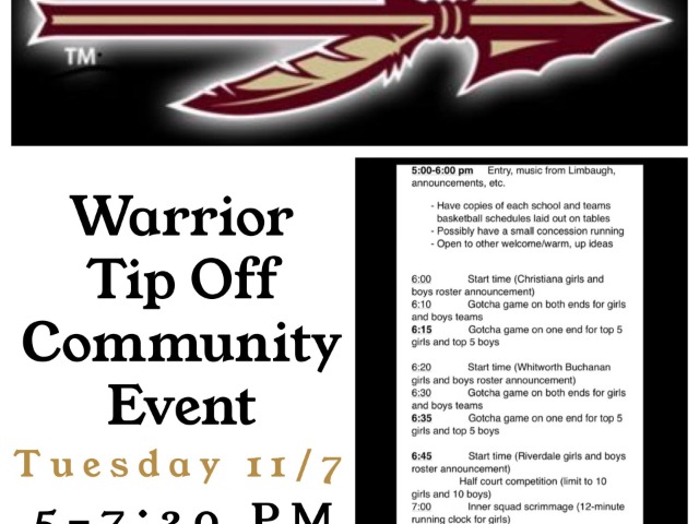 Warrior Tip Off Community Event