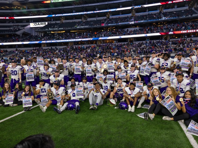 North Texas town celebrates first high school football state championship title