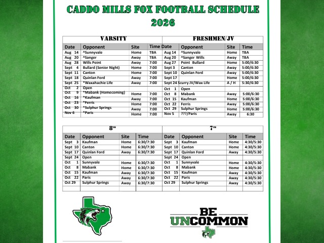 2026-2027 Football Schedules image 