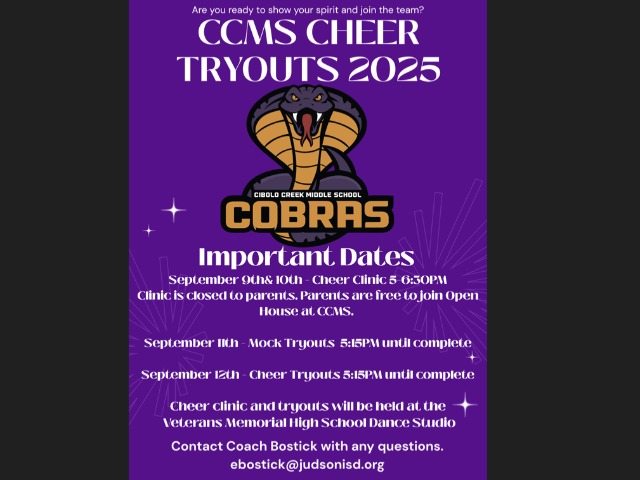 CHEER TRYOUTS
