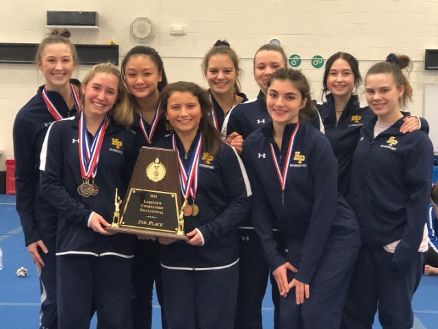 Gymnastics places 2nd at Lakeview Invitational