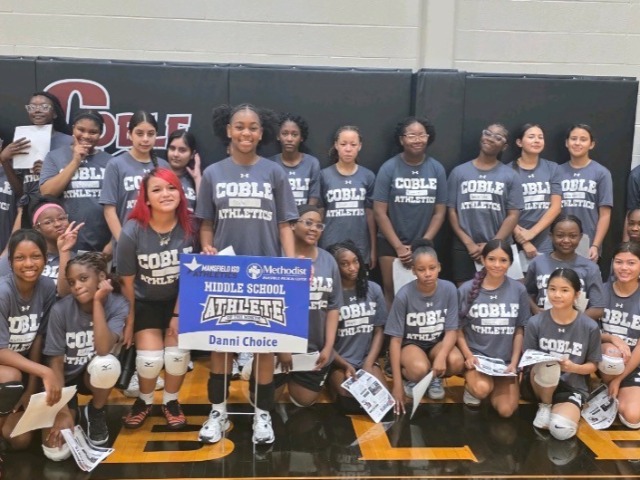 Coble Volleyball Player Name MISD Athlete of the Month