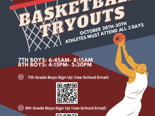 Boys Basketball Try-outs-Oct 28, 29, 30