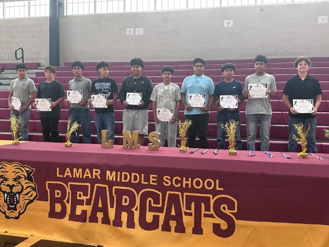 Bearcats Celebrate Excellence: Lamar Middle School Boys Athletics Honors 8th Grade Stars