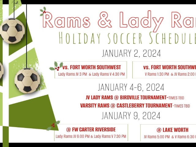 Holiday Soccer Schedule