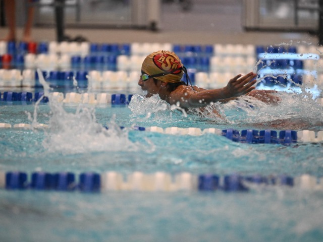 Saginaw swimming takes third place at Senior Night meet; Cortes breaks two school records
