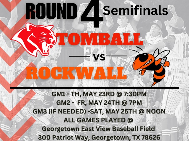 Round 4 - Tomball Baseball vs Rockwall