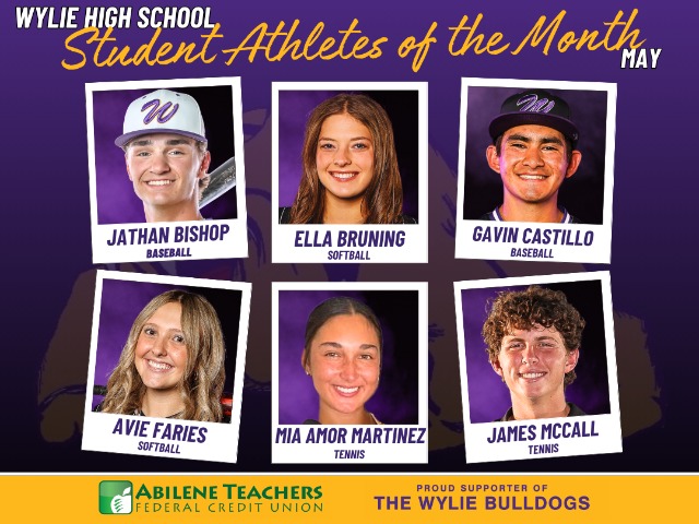 Wylie ISD Congratulates the May 2026 Student Athletes of the Month