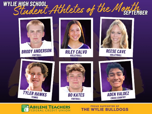 Wylie Celebrates the September 2026 Student Athletes of the Month