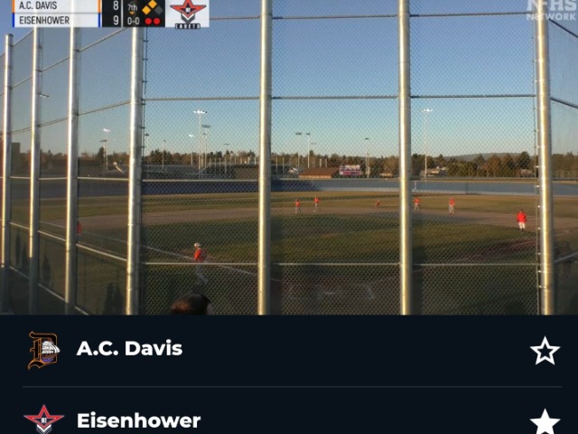 Varsity Baseball 9-8 against Davis!!!