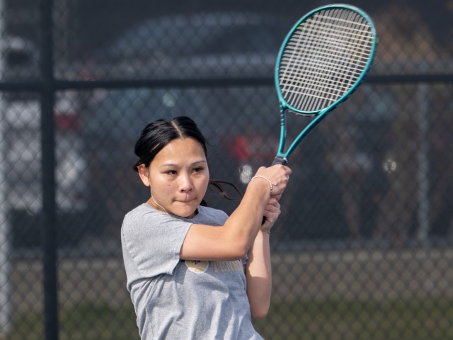 Girls Varsity Tennis battle Mount Vernon!