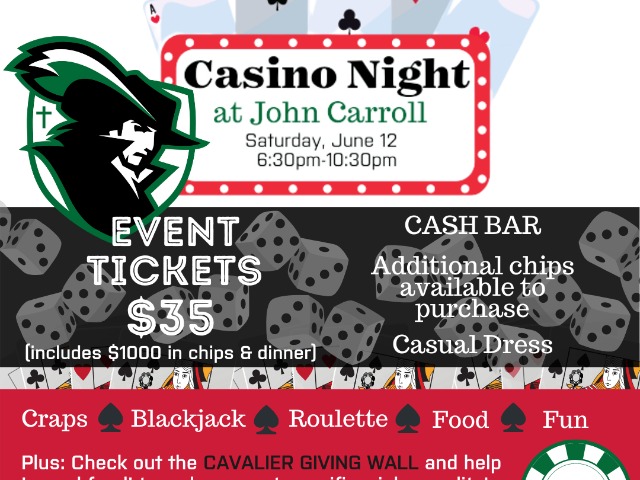 JCCHS Booster Club hosting Casino Night!