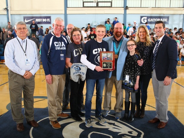 Olympian Tom Wilkens '94 Honored at CBA Basketball Game