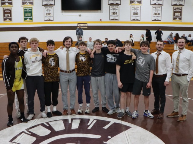 Wrestling celebrates Ethan Lewis Night vs McNicholas